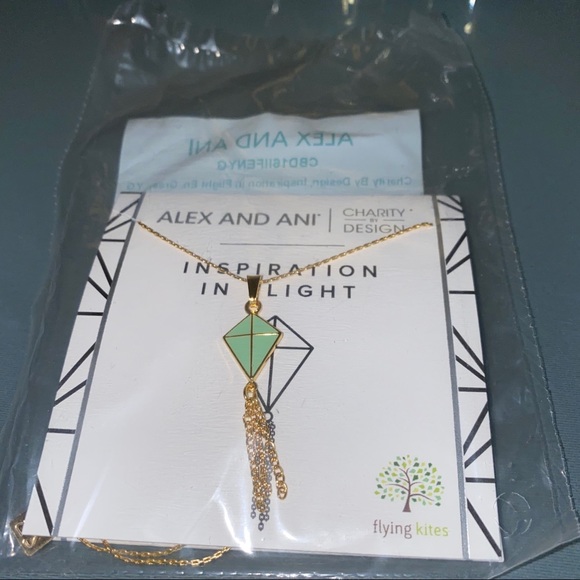 Alex and Ani Green Inspiration in Flight Necklace - Picture 1 of 3